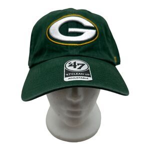 Men's 47‎ Brand Clean Up Green Bay Packers NFL Strapback Hat Cap NWT
